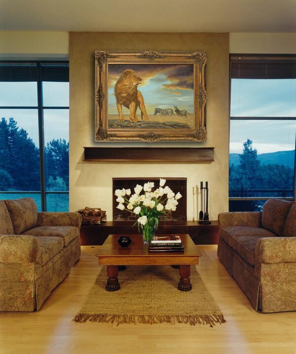 A living room with two couches and a fireplace.